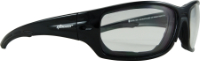 BANDIT III SAFETY GLASSES GLACIER BLACK WITH CLEAR ANTIFOG LENS